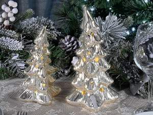 Mayorista árboles de Navidad en cerámica con luces