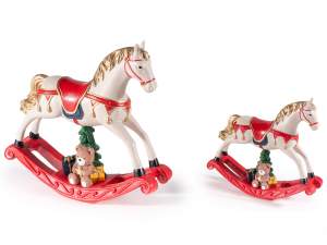 ingrosso vetrina natale cavallo dondolo