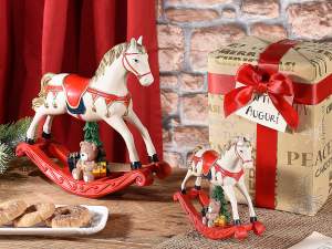 ingrosso vetrina natale cavallo dondolo