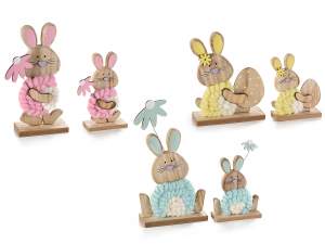 Grossista coniglietti Pasqua legno