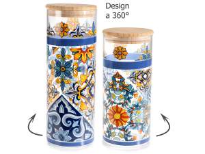 ingrosso contenitore cucina vetro maiolica sicilia