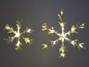 Ingrosso fiocchi di neve luminosi