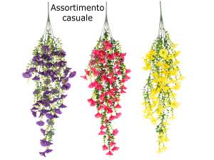 Lanterne metallo bianco ramo cascante campanelle