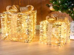 ingrosso luminarie natale pacco regalo luci