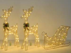 Grossisti renne slitta natale luci led