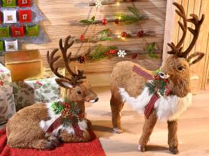 ingrosso renna natale vetrina decoro