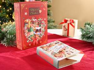 Ingrosso scatole libro legno Natale