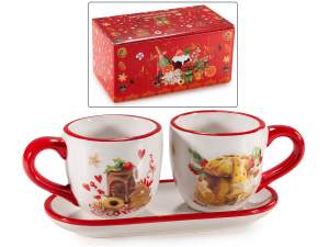 ingrosso tazzine caffè natale vassoio