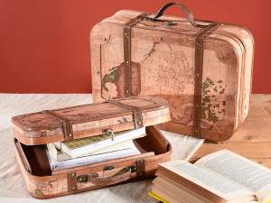 ingrosso valigia decoro vintage mappamondo