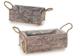 Ingrosso cestini legno naturale