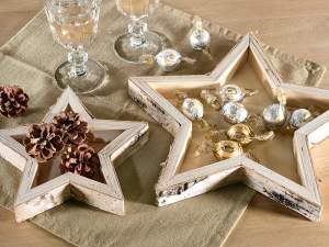 ingrosso vassoio stella natale legno