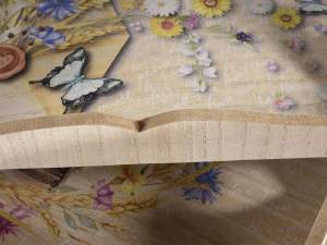 ingrosso vassoio in legno floreale