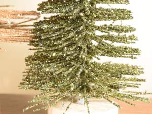 grossista alberi di Natale con glitter