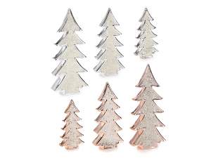 Ingrosso alberi natale ceramica glitter