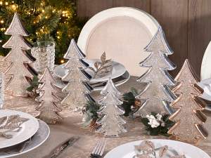 Ingrosso alberi natale ceramica glitter