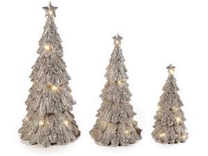 Ingrosso alberi Natale glitter luce led
