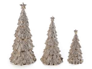 Ingrosso alberi Natale glitter luce led