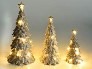 Ingrosso alberi Natale glitter luce led