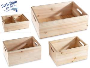 ingrosso cassetta legno manici vassoio