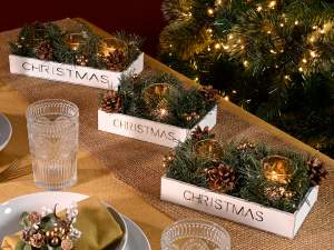 Grossista centro tavola natale porta candele