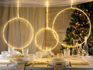 Grossista luci natale cerchio luminoso led