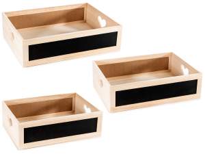ingrosso cestino cassetta legno lavagna