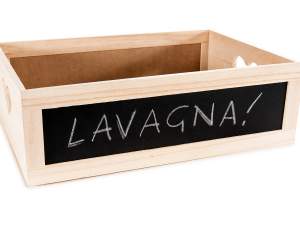 ingrosso cestino cassetta legno lavagna