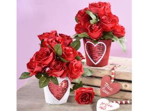 ingrosso cestini cuore paillettes san valentino