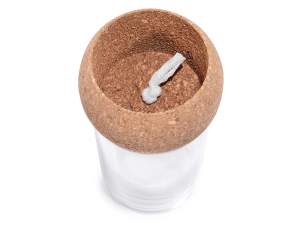 Jarrones vidrio y corcho para hidrocultivo