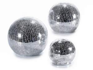 Grossista lampade sfera argento luce