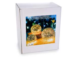 Grossista lampade sfera argento luce
