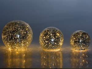 Grossista lampade sfera argento luce