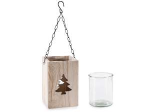 Lanterne natalizie in legno all'ingrosso