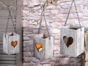 ingrosso lanterna legno cuore natale