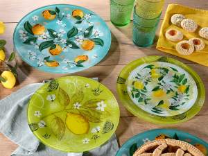 grossista piatti decoro limone agrumi