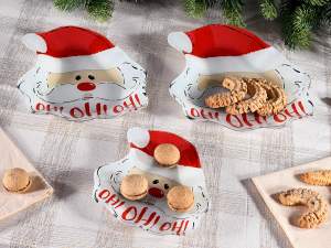 ingrosso piatti vetro babbo natale