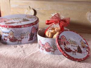 Grossisti scatole metallo decori natale