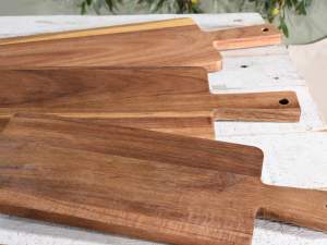 ingrosso tagliere legno di acacia con manico