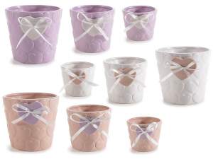 ingrosso vasi cuore ceramica