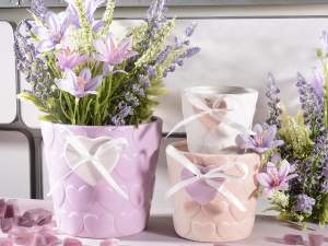ingrosso vasi cuore ceramica