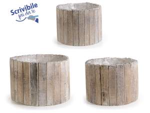 ingrosso cestini legno shabby chic