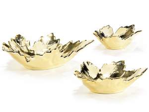 ingrosso vassoio foglia acero oro