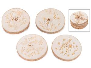 ingrosso set sottobicchiere legno