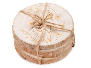 ingrosso set sottobicchiere legno