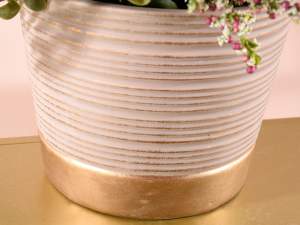 ingrosso vasi ceramica dorata