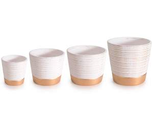 grossista vaso zigrinato bianco
