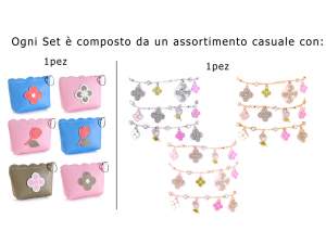 Ingrosso set astuccio porta monete bracciale