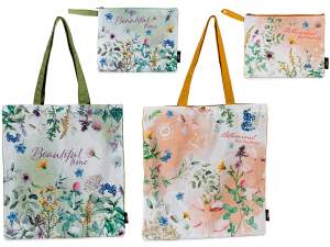 ingrosso set borsa pochette fiori