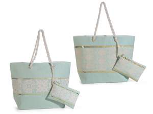 ingrosso borsa pochette astuccio rafia