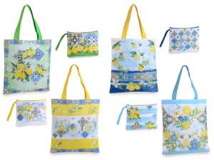 ingrosso set borse atucci pochettes limoni agrumi